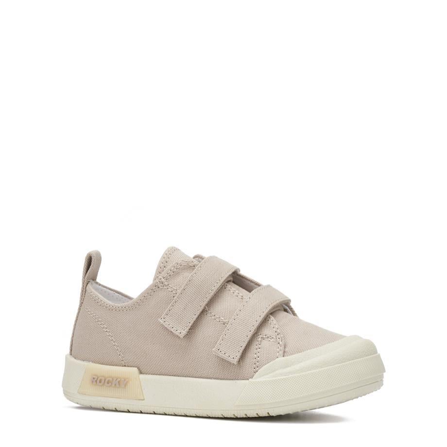 Bej Cırtlı Keten Çocuk Ayakkabı 