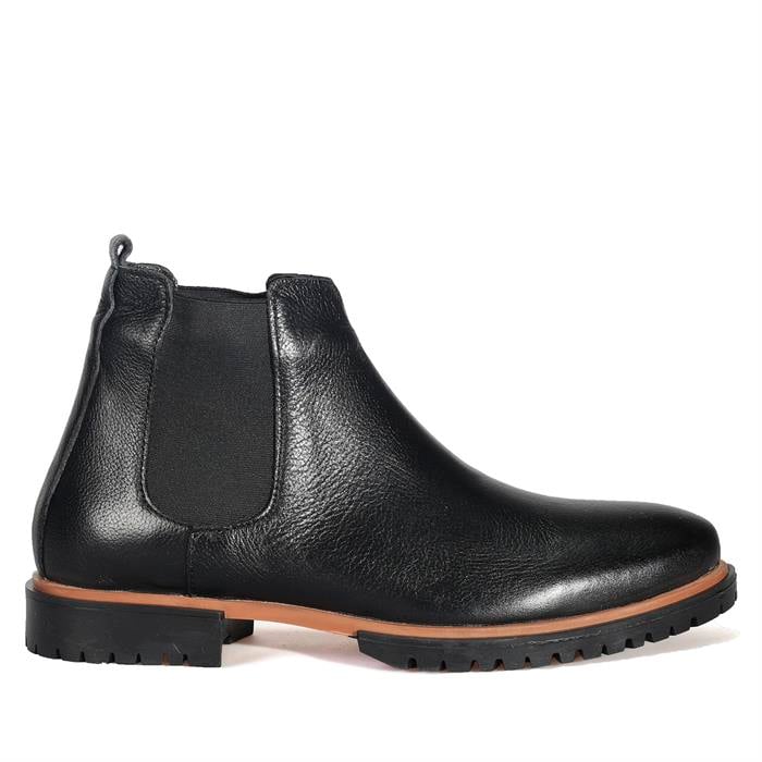 Bordolli Siyah Chelsi Lastikli Siyah Erkek Bot