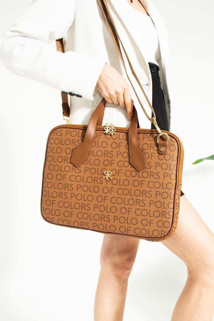 İm Polo Joyce Taba Unisex Notebok ve Evrak Çantası