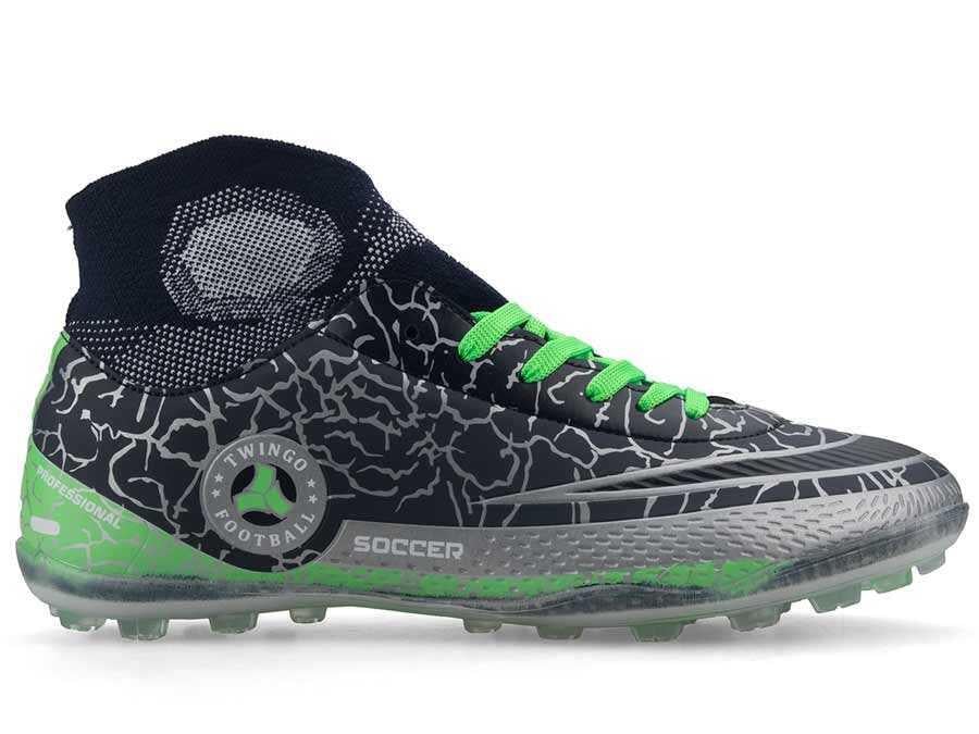 Lacivert Gri Çoraplı Erkek Halısaha Futbol Ayakkabısı