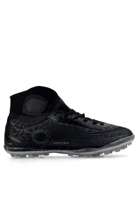 Siyah Çoraplı Erkek Halısaha Futbol Ayakkabısı