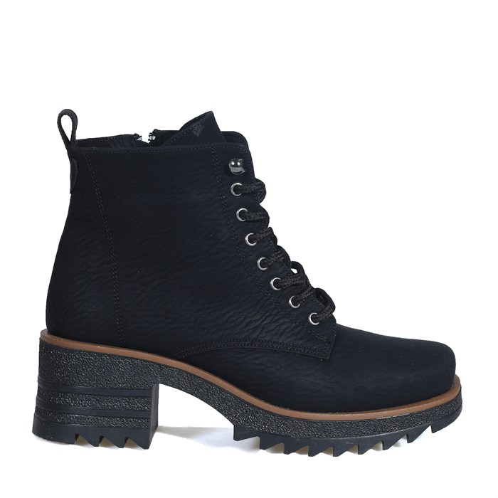 siyah kapital bağcıklı topuklu bot