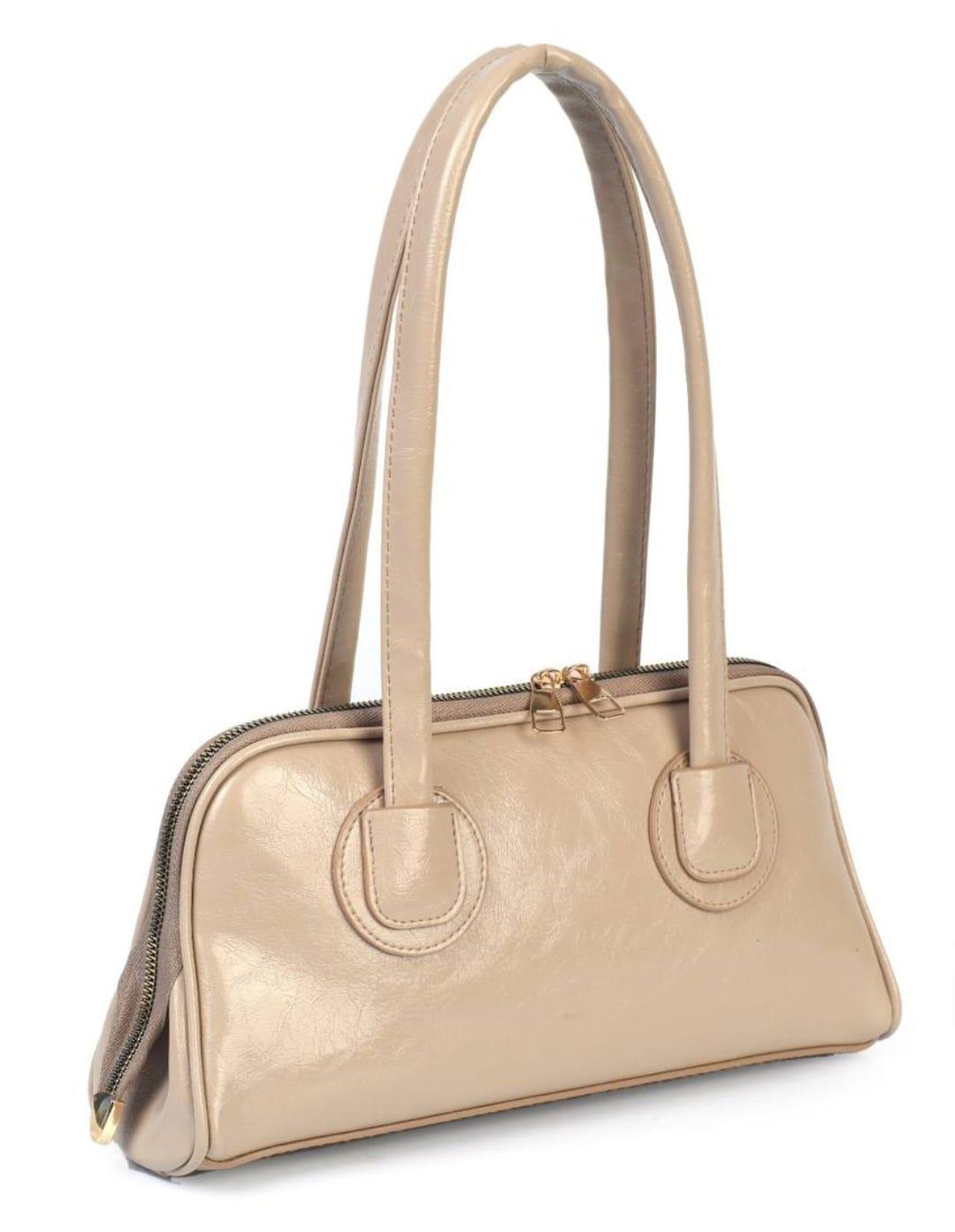 Vizon Rugan Deri Kadın Baget Çanta