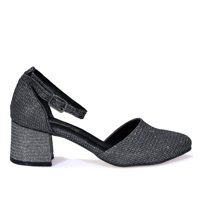 Platin Bilekten Bağlı Klasik Kadın Ayakkabı