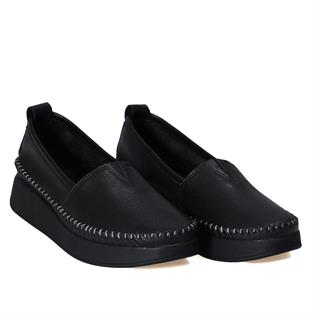 Missmamma Siyah Deri Comfort Ayakkabı