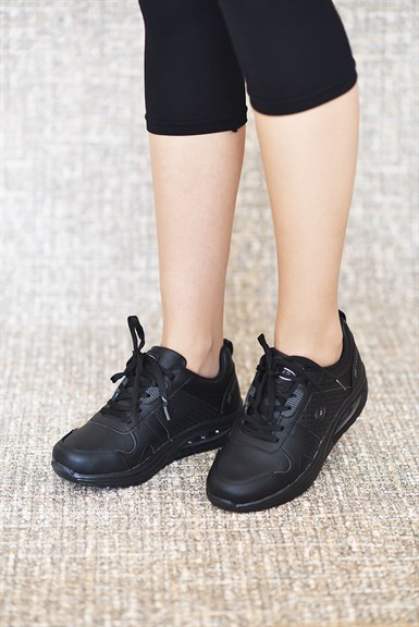 MP Air Siyah Yürüyüş Kadın Spor Ayakkabı | Bulin Ayakkabı - Yürüyüş