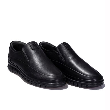 Salih Eryılmaz Siyah Bağcıksız Casual Deri Erkek Ayakkabı