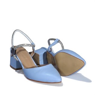 Wiesse Bebe Mavi Kadın Abiye Topuklu Ayakkabı