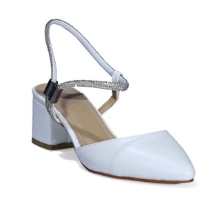Wiesse Beyaz Kadın Abiye Topuklu Ayakkabı