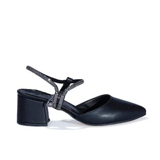 Wiesse Siyah Kadın Abiye Topuklu Ayakkabı