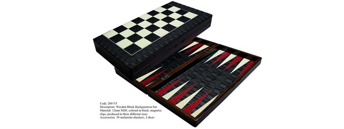 Yenigün Renkli Tavla Siyah