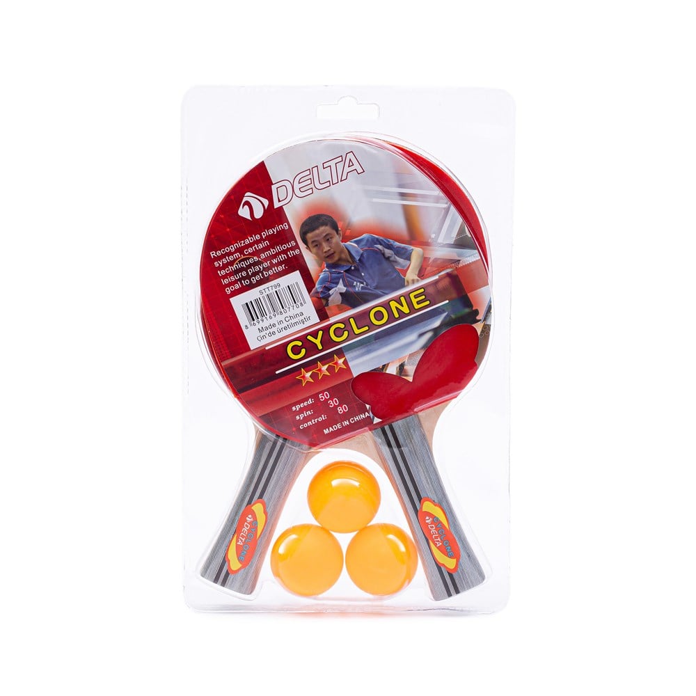 DELTA CYCLONE 3 YILDIZ 2 Lİ SET MASA TENİSİ RAKET'İ