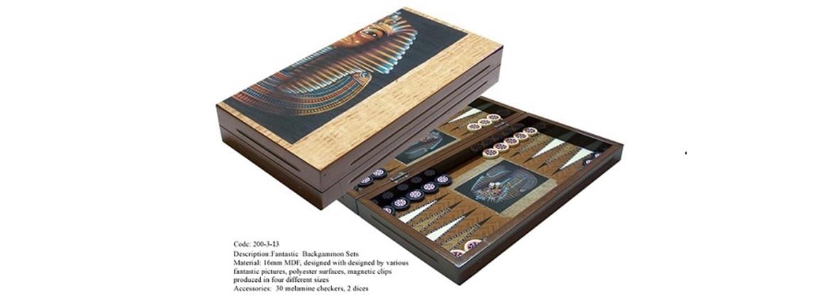 Fantastik Manzaralı Tavla Papyrus 4