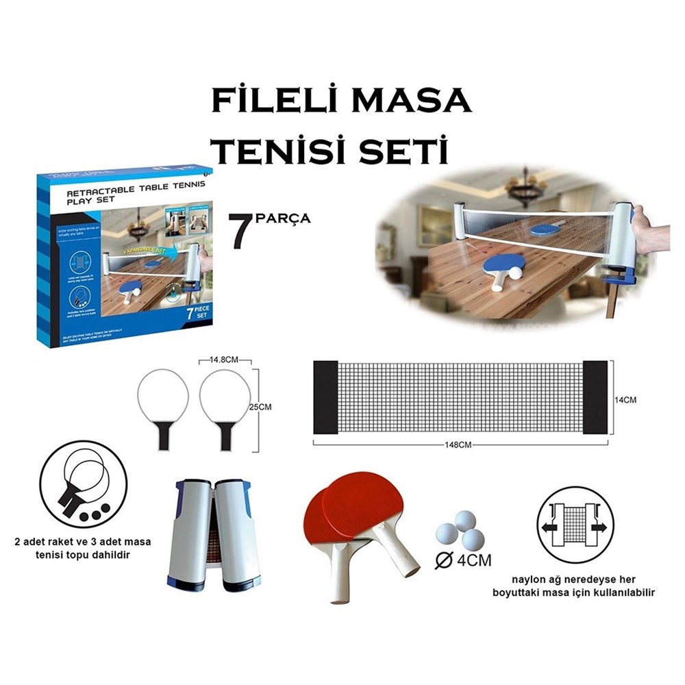 Elit Bilardo Kutulu Masa Tenis File Seti  