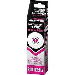 Butterfly R40+3 lü Beyaz Star Masa Tenisi Maç Topu