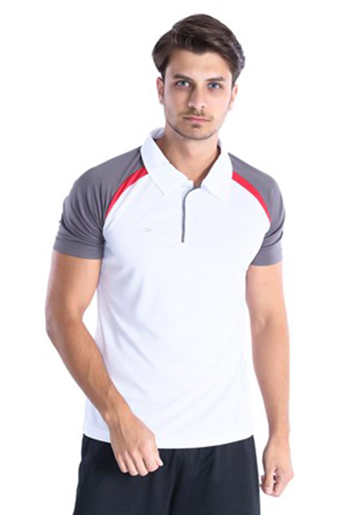 Sportive MODEL 06 Kamp Tişörtü-Beyaz/Antrasit