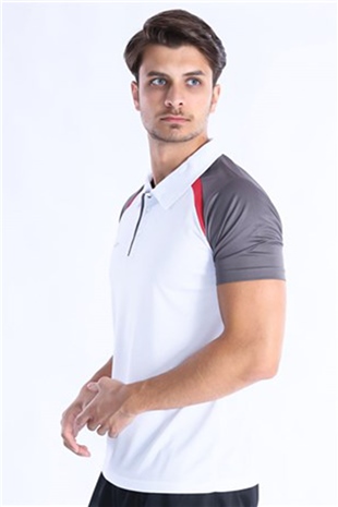 Sportive MODEL 06 Kamp Tişörtü-Beyaz/Antrasit