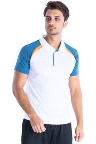 Sportive MODEL 06 Kamp Tişörtü / Beyaz-Petrol