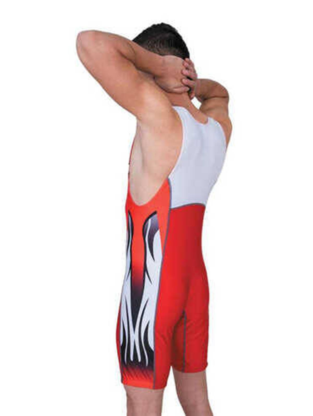 Karacan 559 Baskılı Erkek Güreş Mayosu / Kırmızı