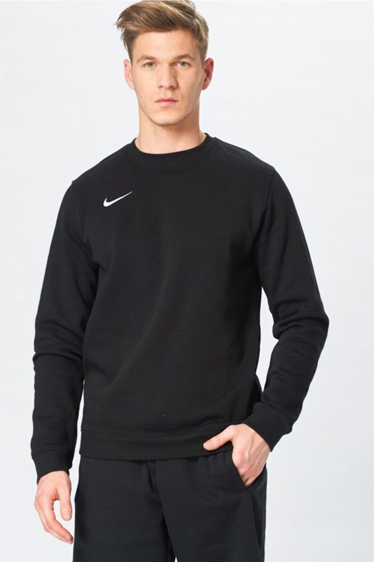 Nike Team Club19 Crew Erkek Sweatshirt AJ1466-010