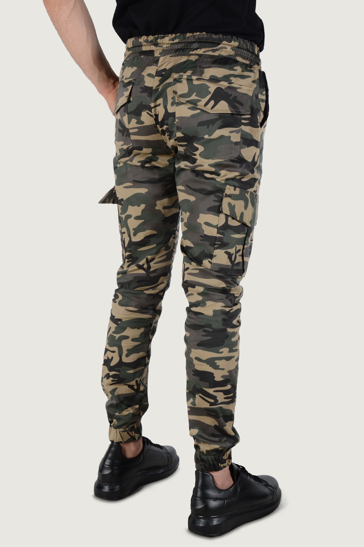Erkek Askeri Desenli Kargo Cep Pantolon 20K-2600026 Haki | Terapi Giyim