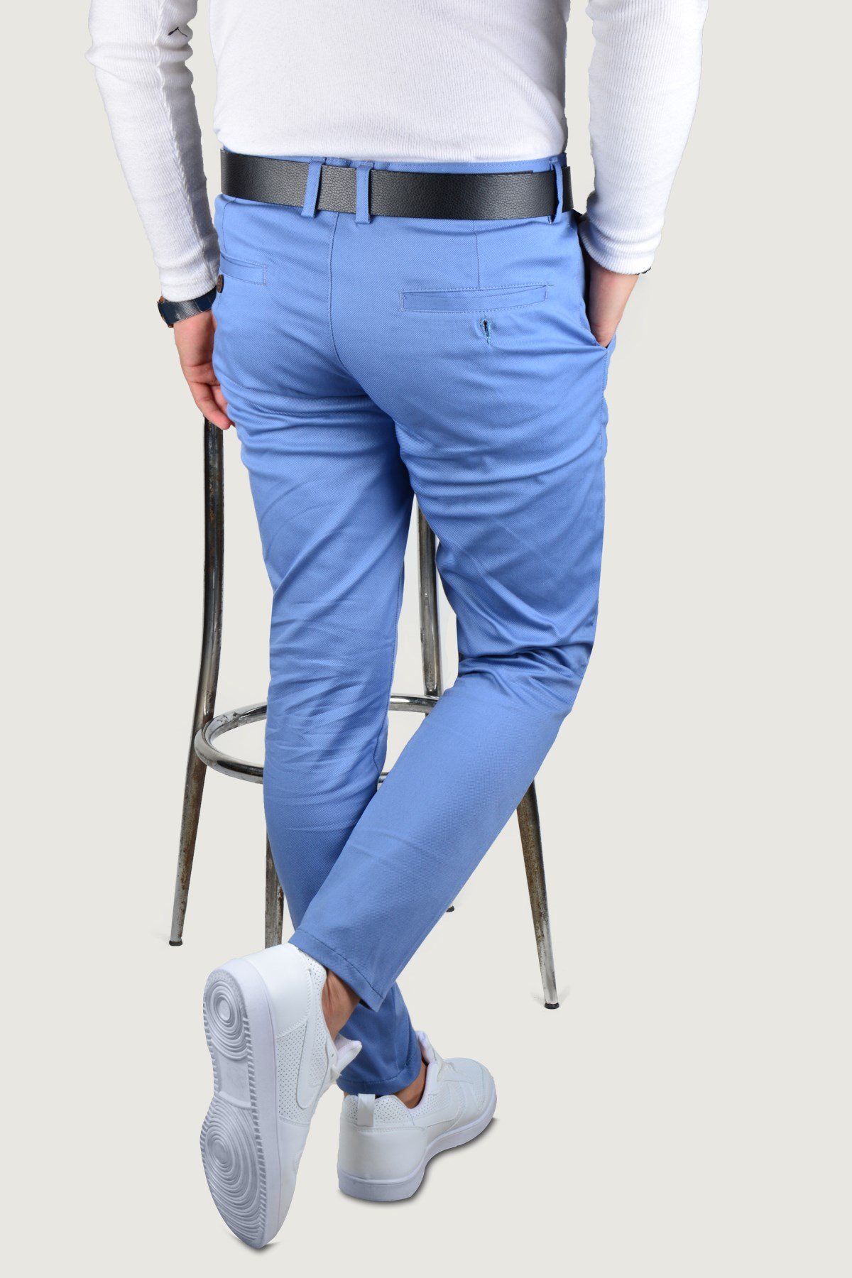 Erkek Keten Pantolon 9Y-2200203-013 Açık Mavi | Terapi Giyim