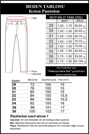 Erkek Çizgili Slim Fit Keten Pantolon 20K-2200367 İndigo
