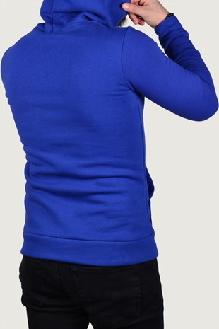 Erkek Kapşonlu Uzun Kollu Sweatshirt 9Y-5200178-029 Koyu Mavi