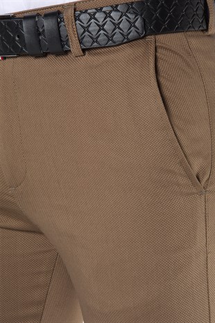 Erkek Keten Pantolon 9Y-2200203-015 Kahverengi