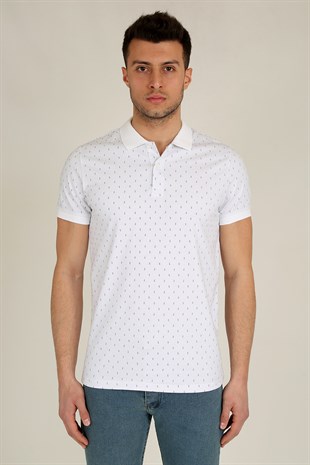 Erkek Polo Yaka T-Shirt 20Y-3400695-1 Beyaz