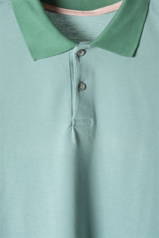 Erkek Yeşil Slim Fit Basic Polo Yaka T-Shirt 22K-3400726