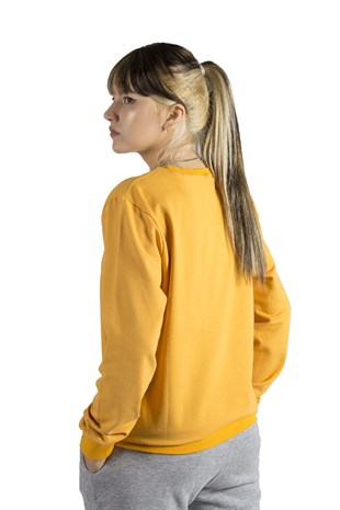 Kadın Sarı Basic Sweatshirt 22Y-5200177