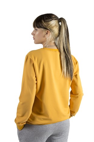 Kadın Sarı Basic Sweatshirt 22Y-5200177