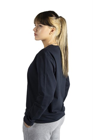 Kadın Siyah Basic Sweatshirt 22Y-5200177