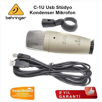 Behringer C-1U - Usb Stüdyo Kondenser Kayıt Mikrofon