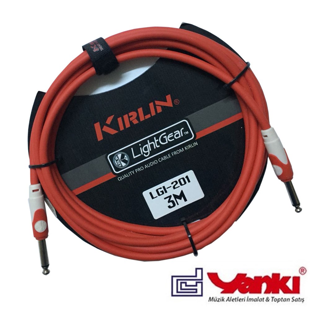 Kirlin 3 Metre Enstruman Kablosu KIRMIZI