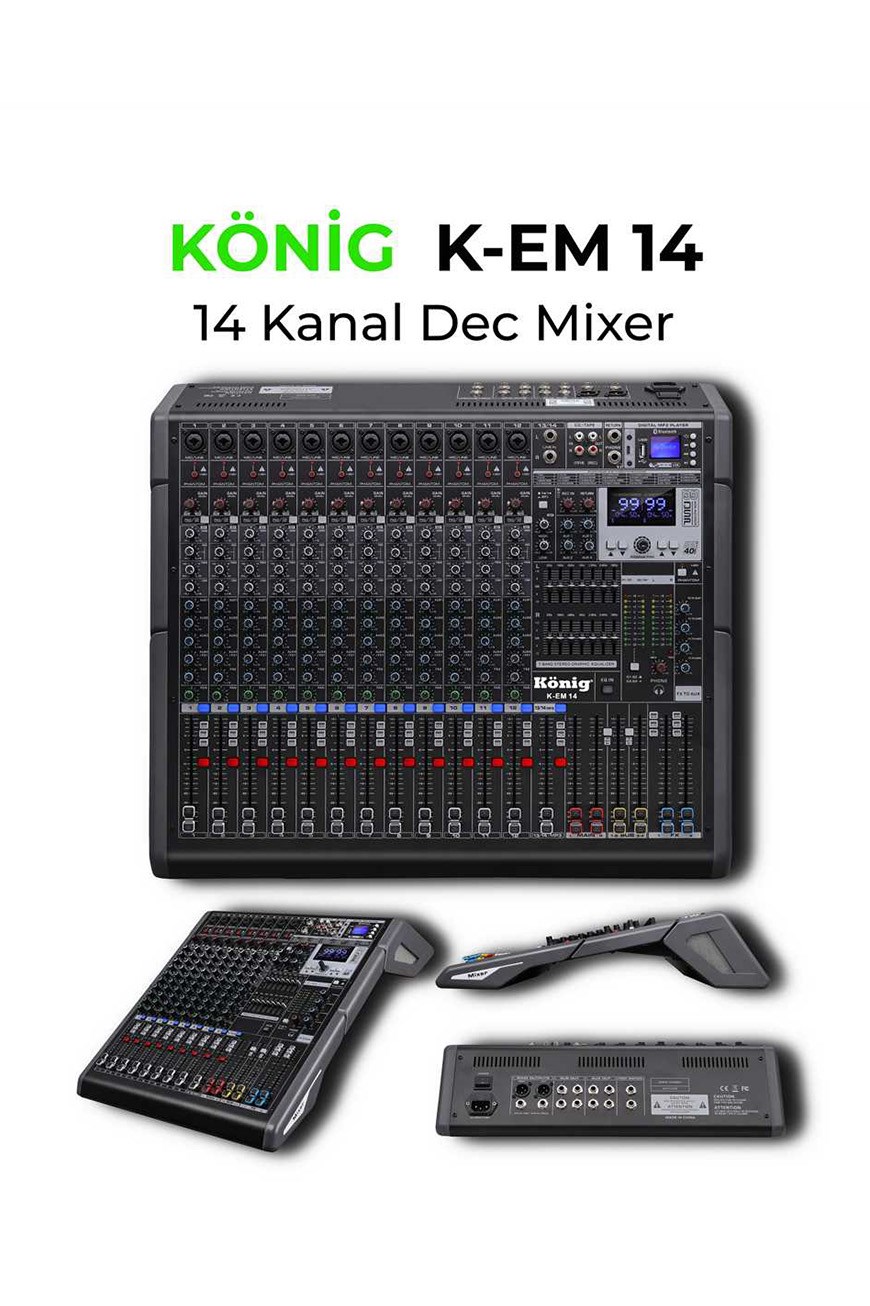 König K-EM 14 14 Kanal Deck Mikser Ses Mikseri