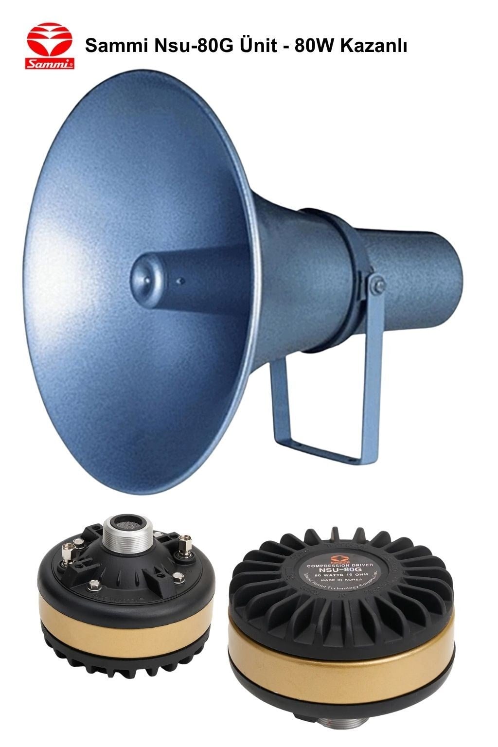 Sammi NSU-80GK 80W 16 Ohm Alüminyum Kazanlı Cami Minare Ezan Hoparlörü