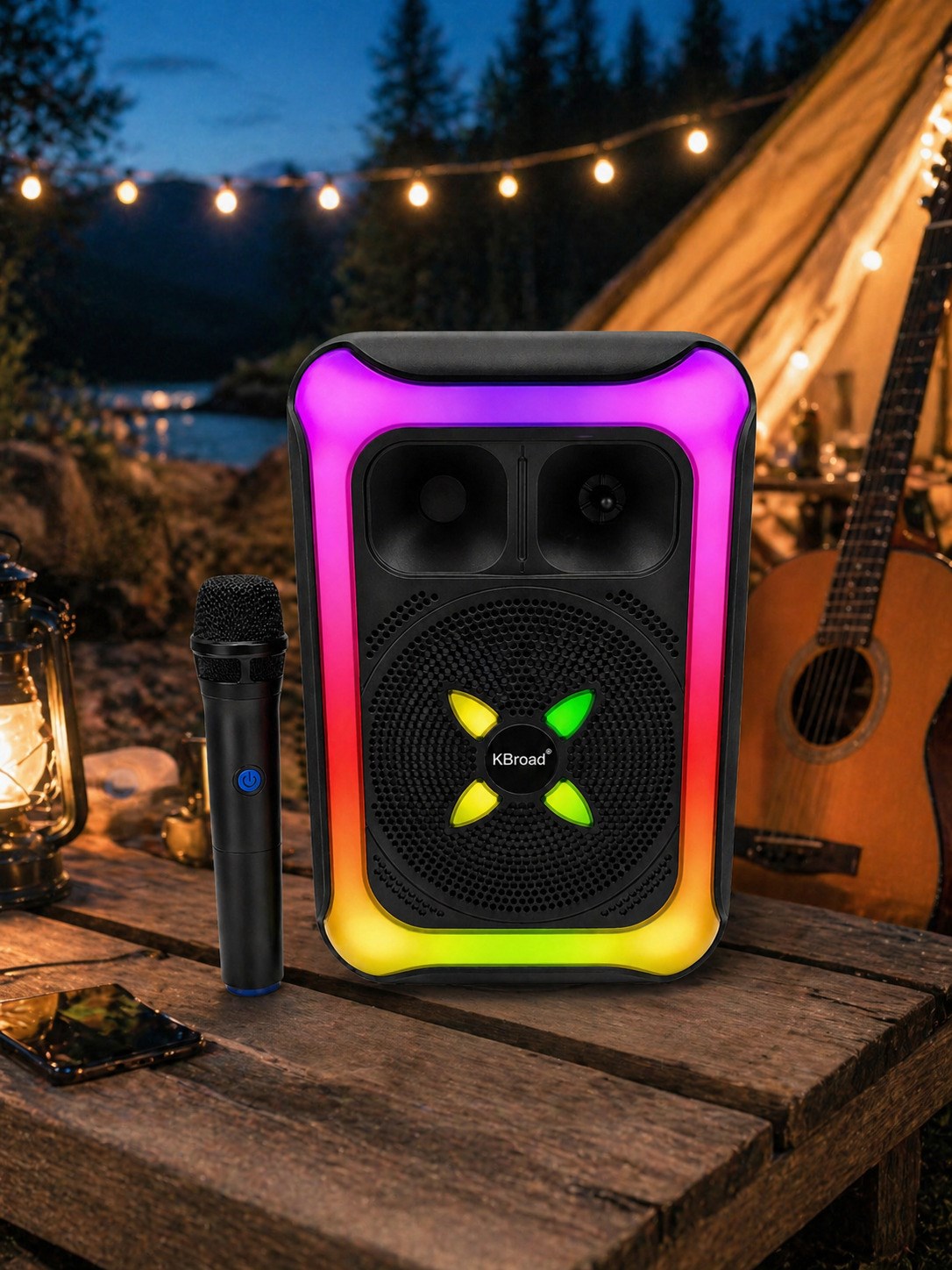 Torres KTS-2452 250W Karaoke Hoparlör Mikrofonlu | LED Işıklı Bluetooth Taşınabilir Hoparlör