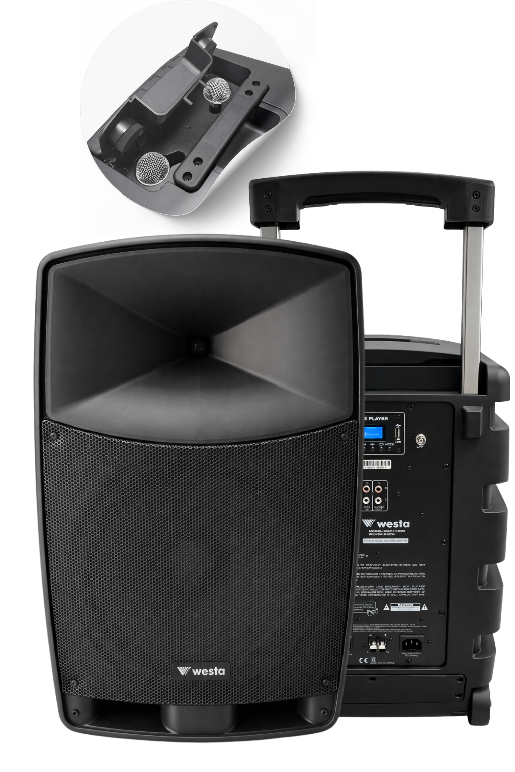 Westa WAP-12505 Aktif Hoparlör 12” Taşınabilir Profesyonel Ses Sistemi