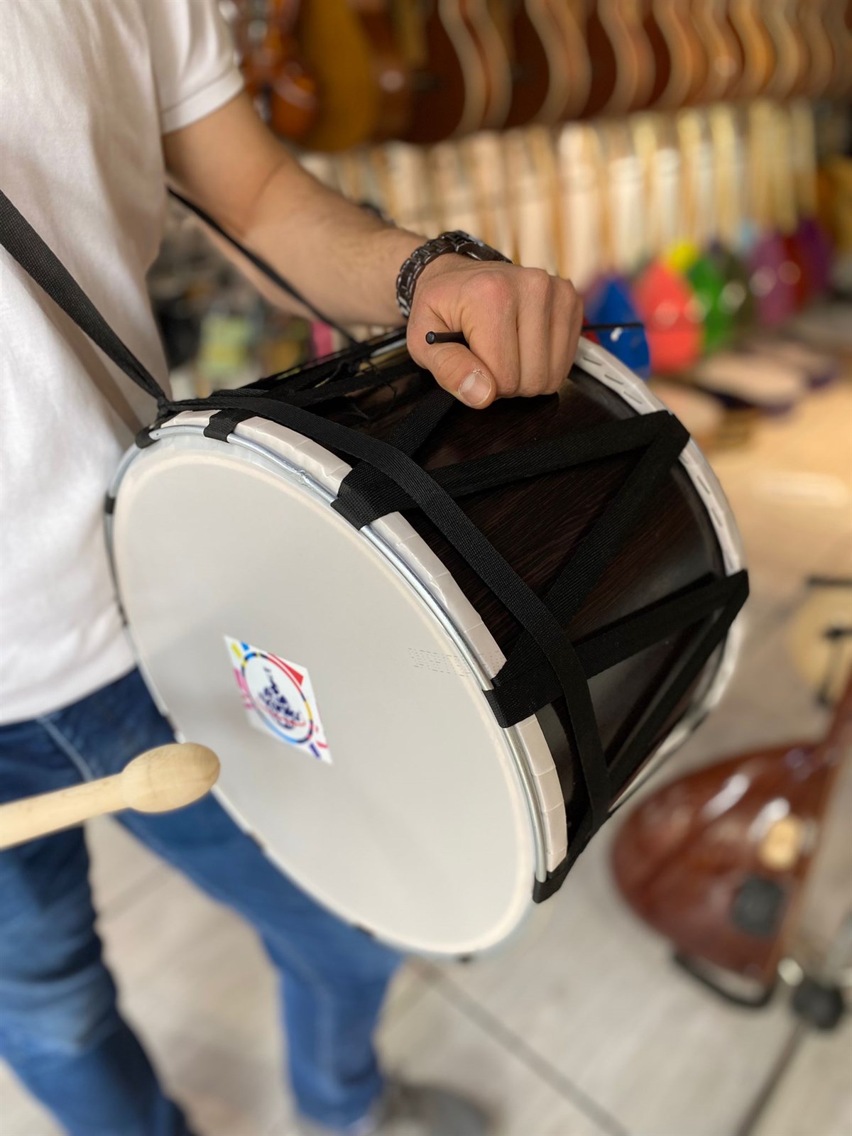 Yankı 35 Cm Kontrplak Davul (TOKMAK+ÇUBUK HEDİYELİ)