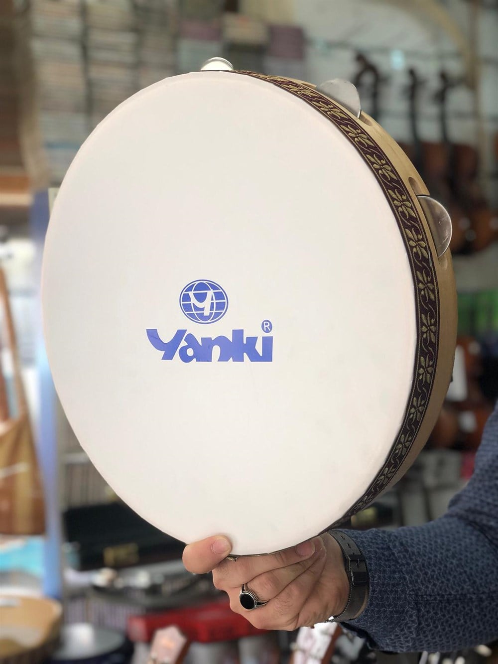 Yankı 38 Cm Çift Kat Zilli Bendir (KILIF HEDİYELİ)