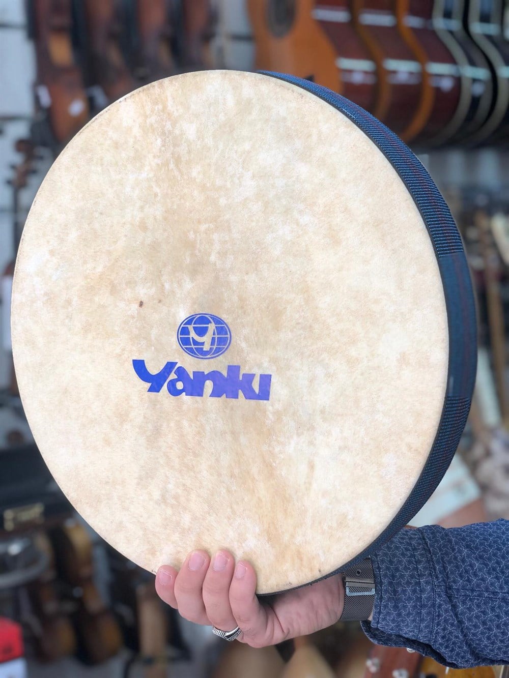 Yankı 40 Cm Hayvani Derili Polikarbon Bendir (KILIF HEDİYELİ)