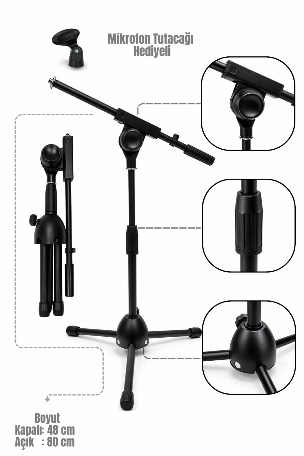 Yankı MS-18 Enstrüman Mikrofon Sehpası Metal Tripod Stand