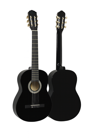 Campbell CE-55BK Siyah Klasik Gitar 4/4 ( Taşıma kılıfı, Gitar askısı, Tuner, Metod ve Pena Hediyeli)