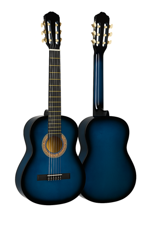 Campbell CE-55BL Mavi Klasik Gitar 4/4 ( Taşıma kılıfı, Gitar askısı, Tuner, Metod ve Pena Hediyeli)