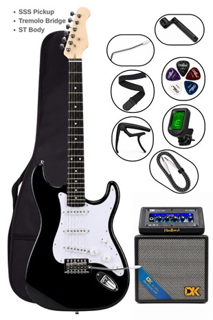 Torres ST-40BKP Elektro Gitar Seti 25W Bluetooth Amfili Full Başlangıç Paketi Siyah
