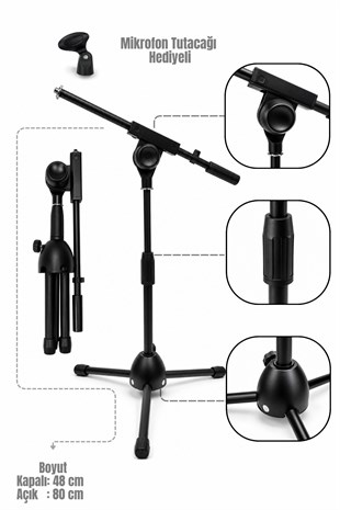 Yankı MS-18 Enstrüman Mikrofon Sehpası Metal Tripod Stand