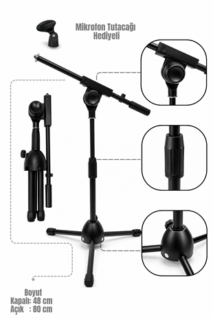 Yankı MS-18K Kürsü Mikrofon Standı Metal Tripod Sehpa