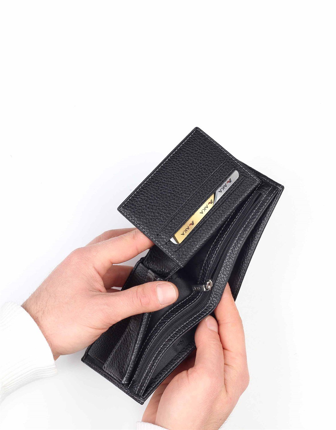 Aka Genuine Leather Mens Wallet 537 -2